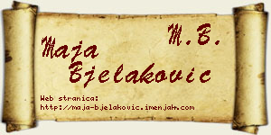 Maja Bjelaković vizit kartica